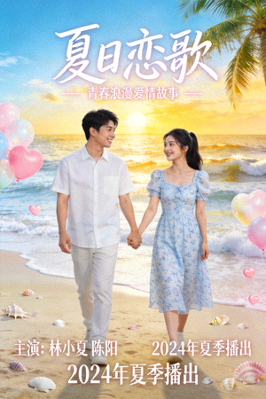爱情电视剧《夏日恋歌》海报 - 青春浪漫爱情故事
